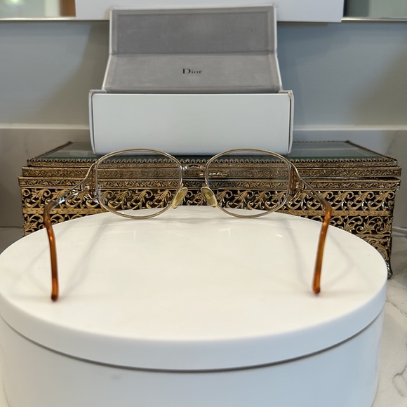 VTG Dior - Gold-Toned Rx Eyeglass Frames - EUC, w/ VTG Dior Case/Fair - Picture 6 of 17